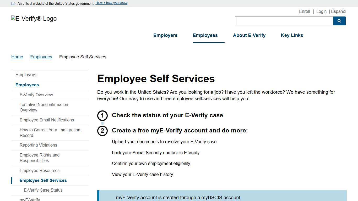 Employee Self Services E-Verify